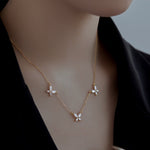 Schmetterlings Halskette für Damen – 925er Silber Weißgold-Design