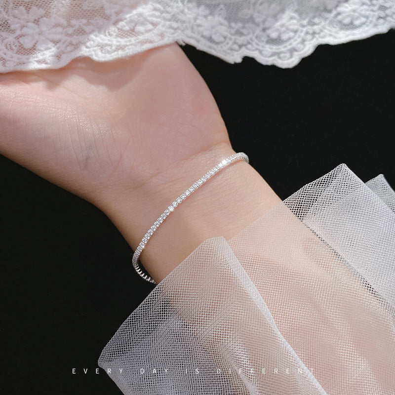 Silber Zirkonia Armband - Roségold, Silber