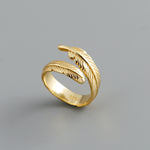 Feder Ring für Damen – 925er Silber Europäisches Design