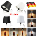LED Flaschenleuchte aufladbar dimmbar 2er Pack Touch USB Flasche Party