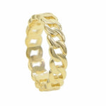 Goldener Kettenring aus Silber – Elegant und hypoallergen von GoodMira