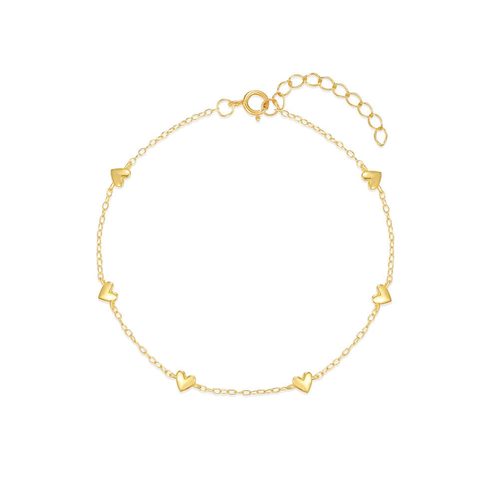 Goldenes Armband der Herzen